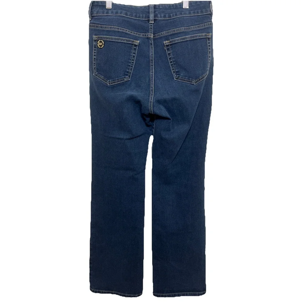 Michael Kors Blue Flare Jeans Size‎ 8 Dark Blue , Retro , Bohemian Y2K